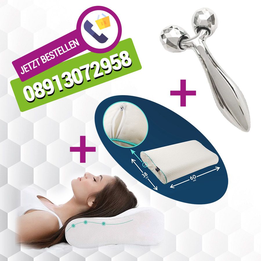  Soub Sleep Nackengestütztes orthopädisches Visco-Kissen 38x60 cm